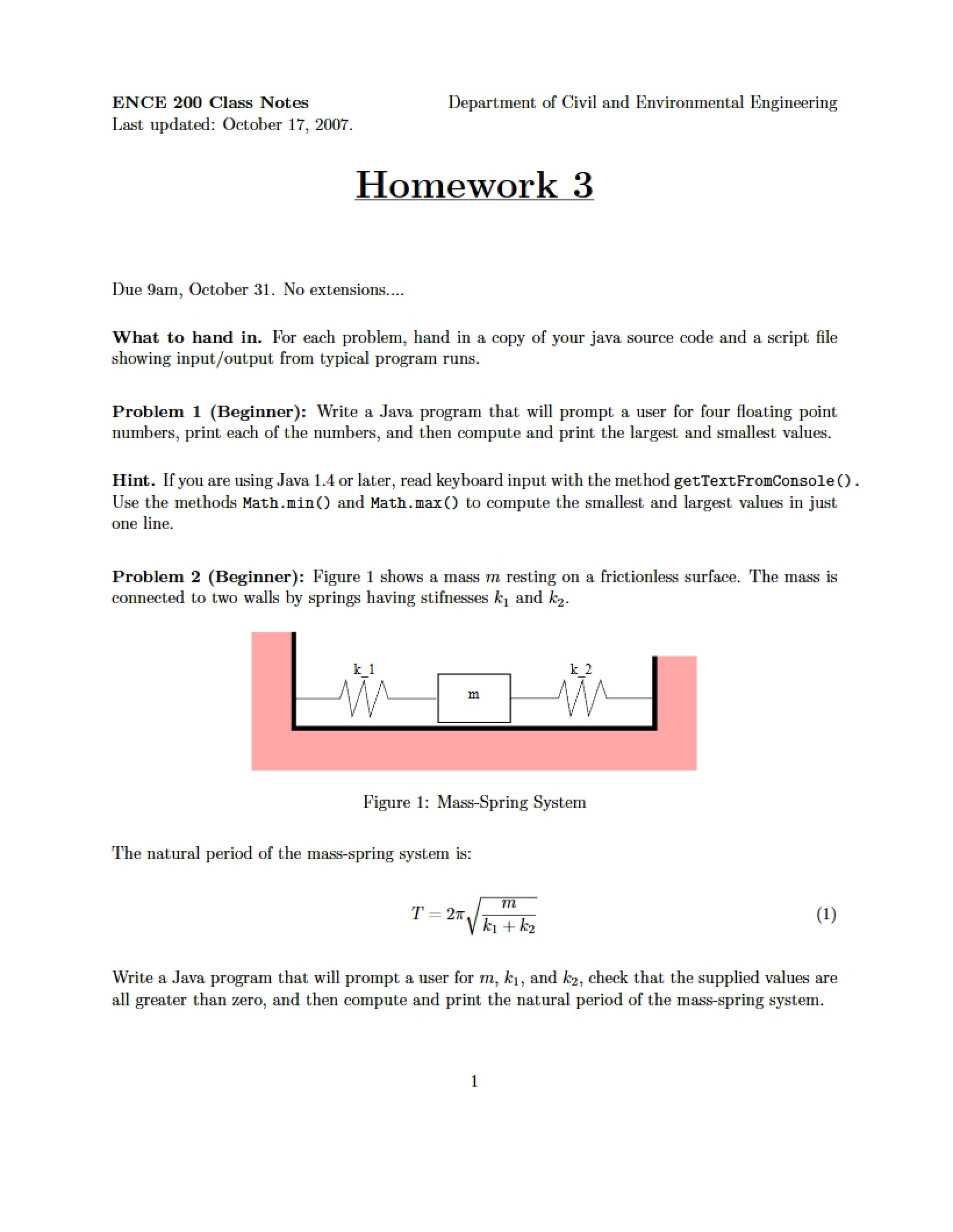 Third Homework