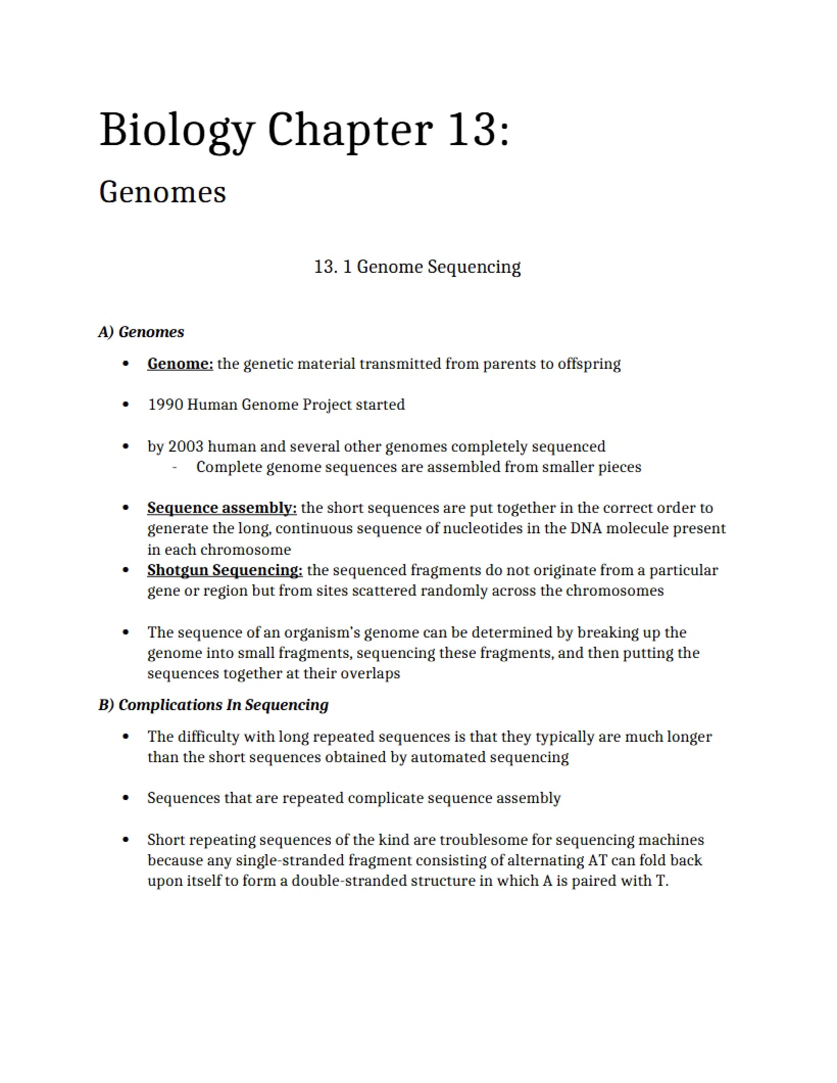 Sequencing the Genome