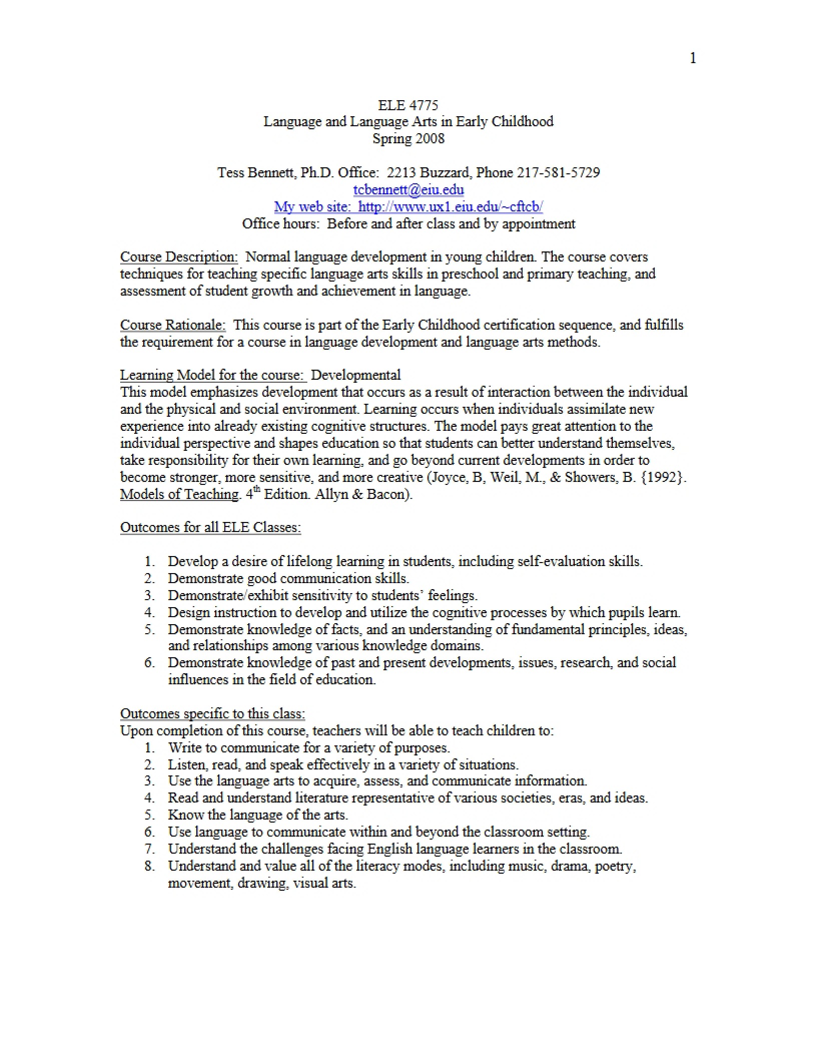 Syllabus - 7 Pages