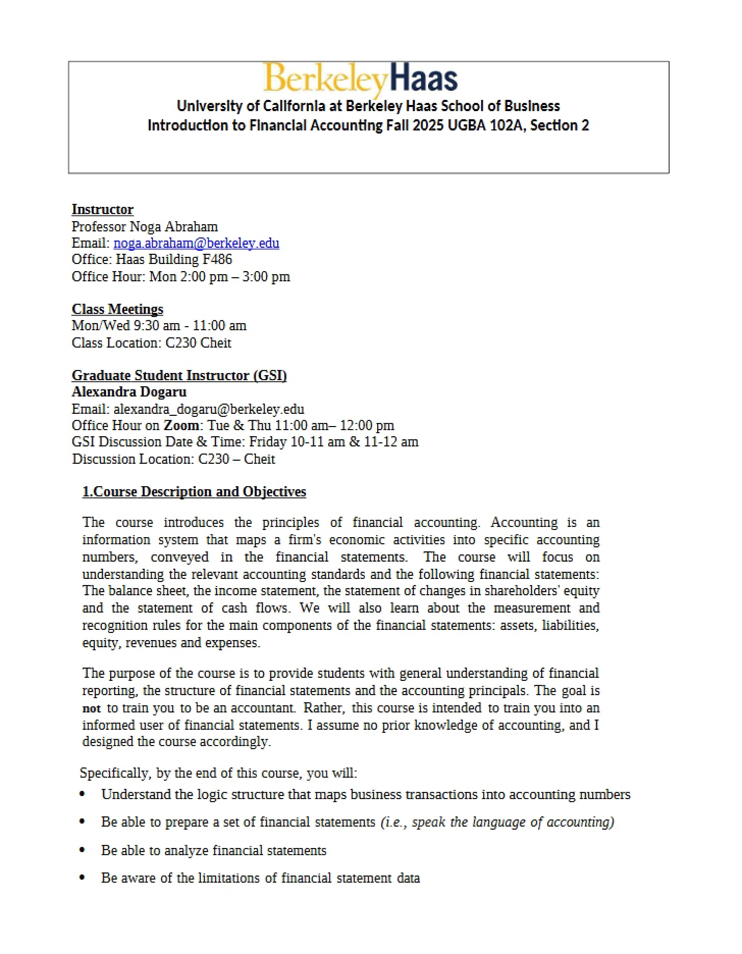 Course Syllabus