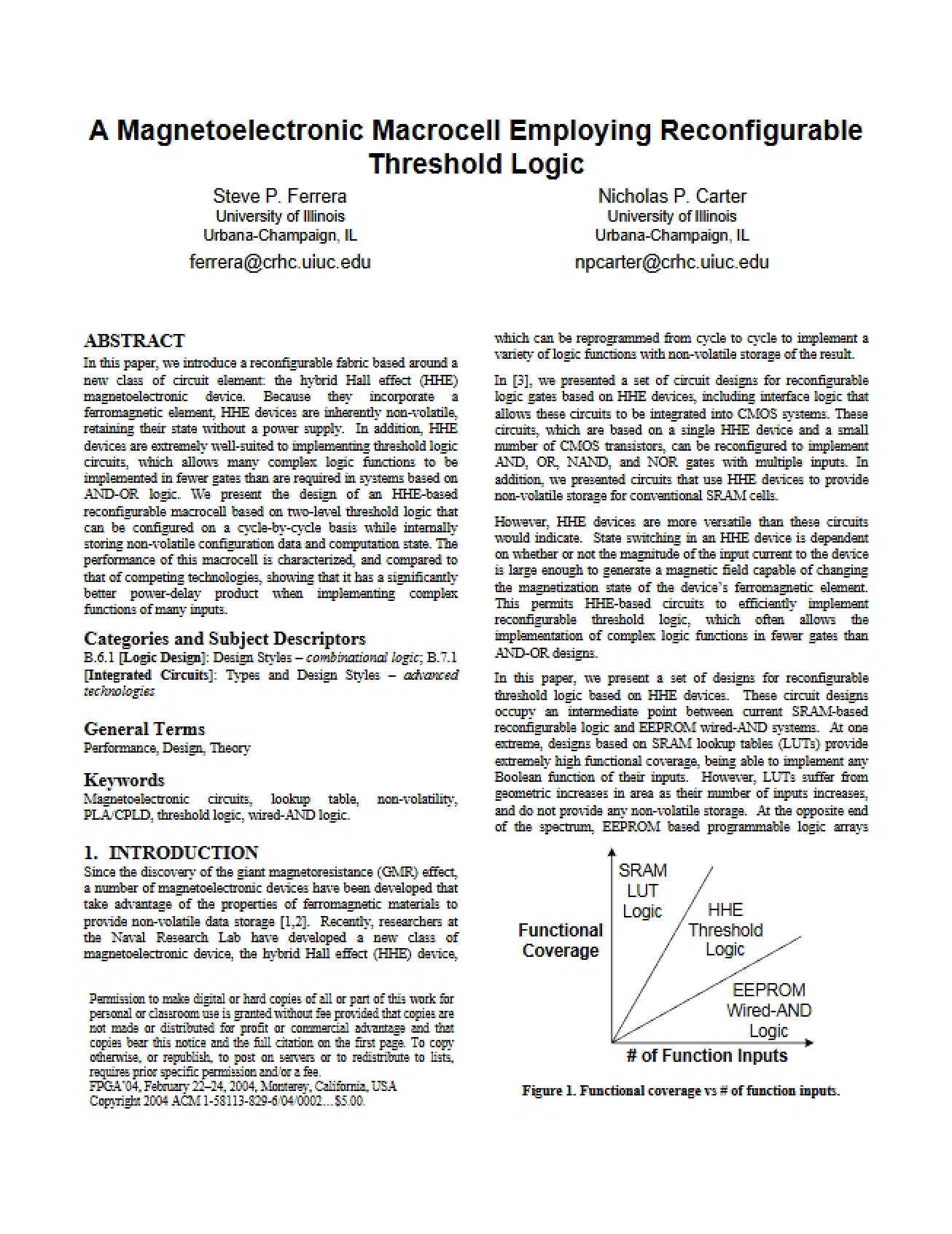 Study on Magnetoelectronic Devices