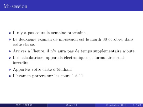 Cours 12 - Sous-espaces et Noyau d'une Matrice