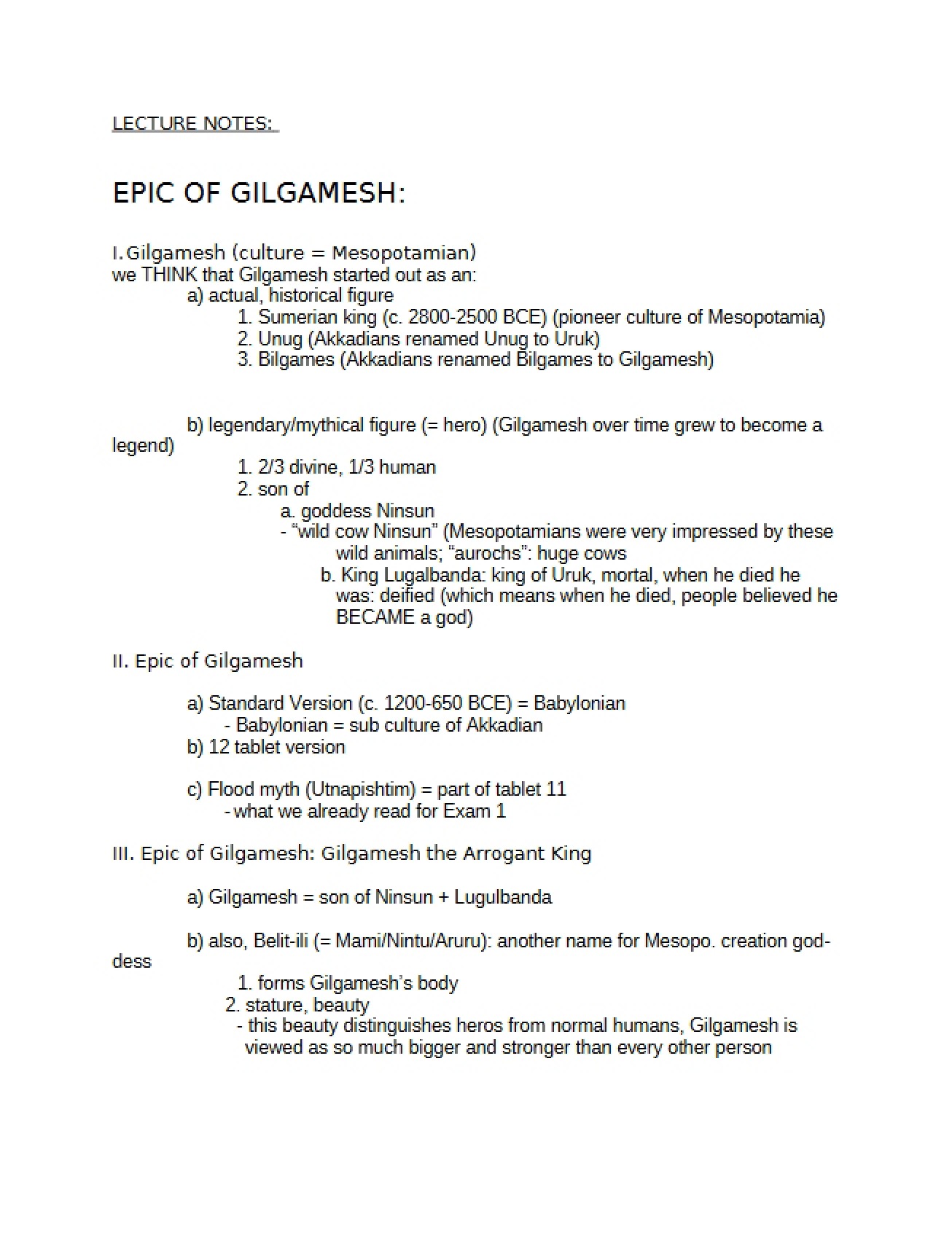 Study of the Epic of Gilgamesh, Part 2