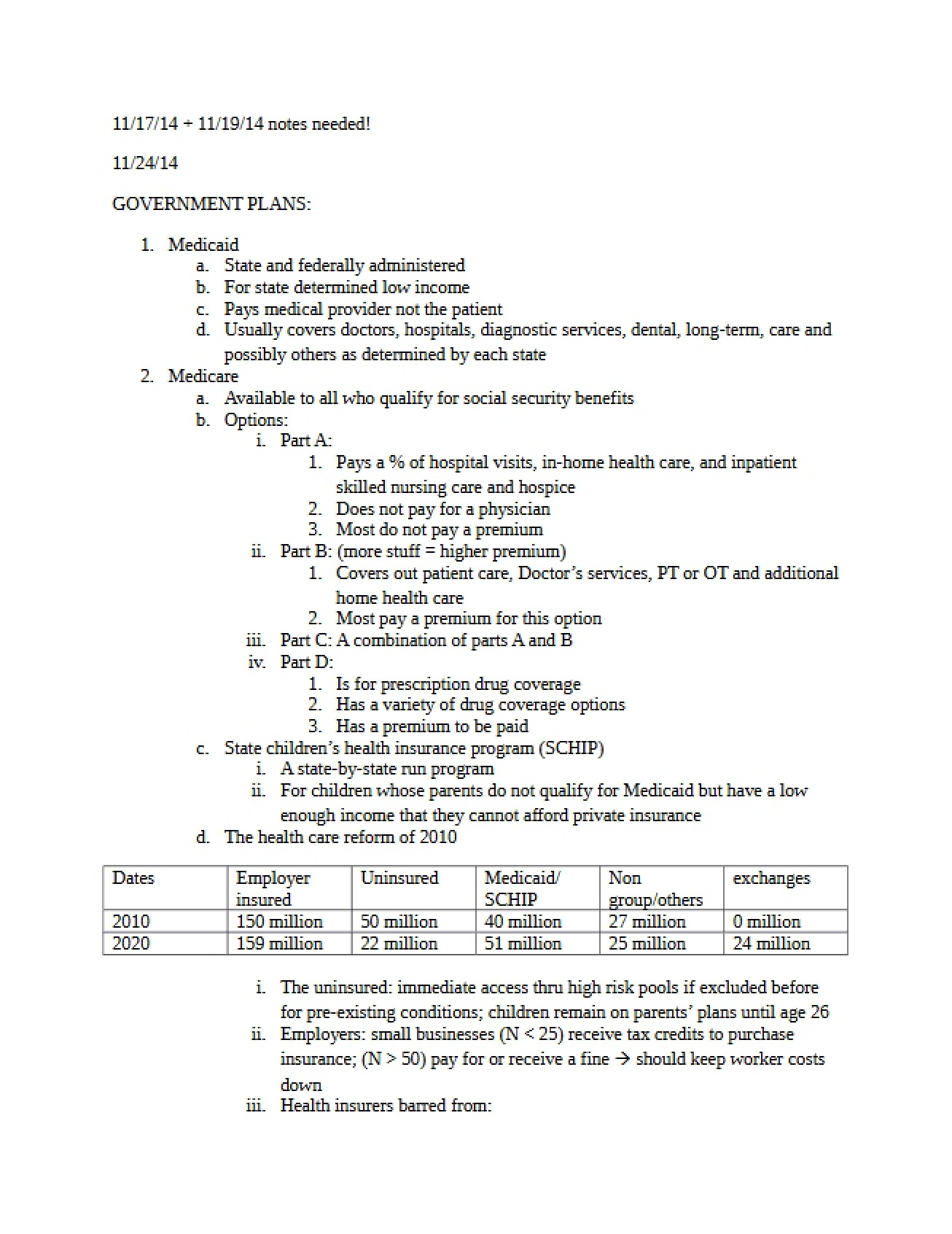 Material for Fifth Exam
