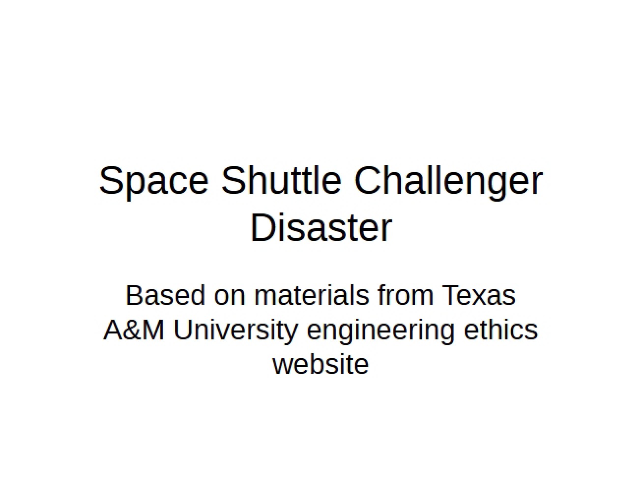 Challenger Topic