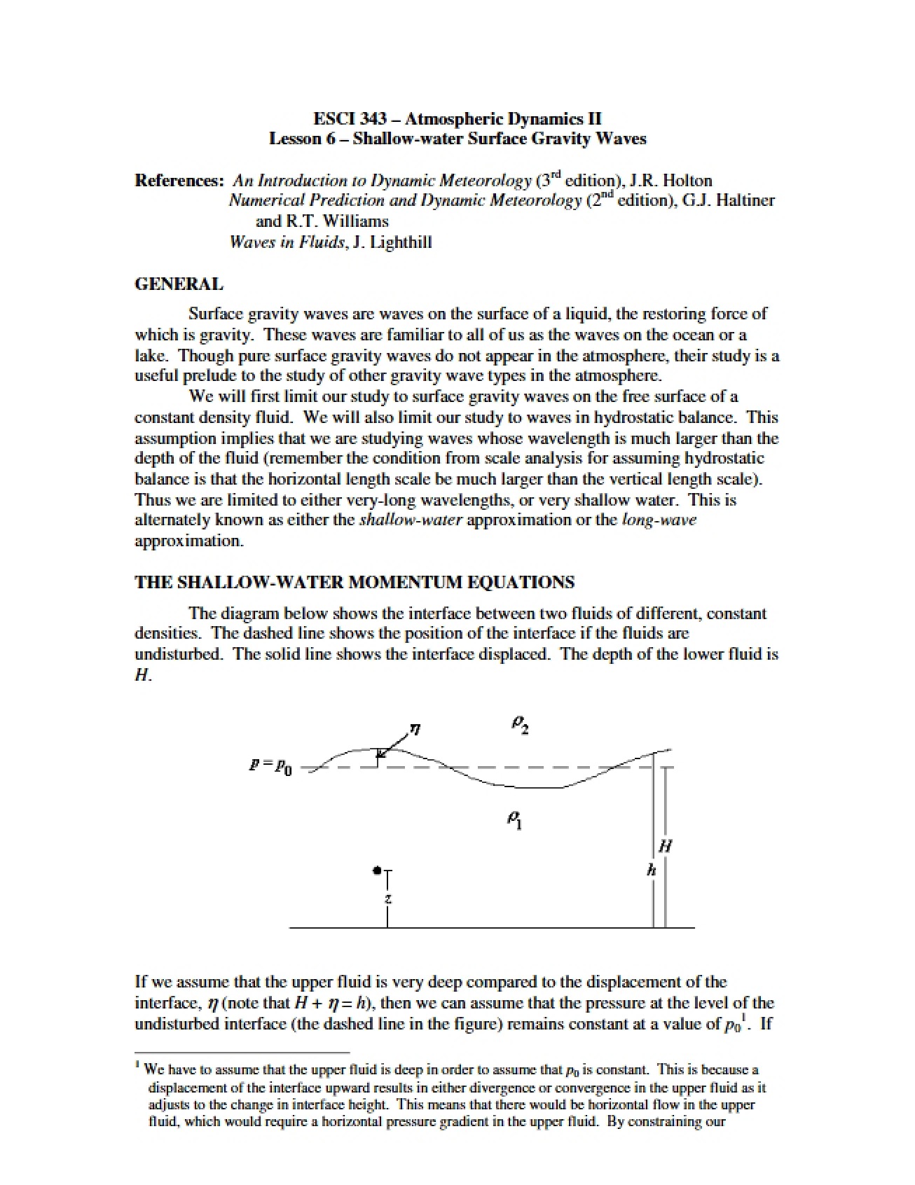Advanced Dynamics of Atmosphere
