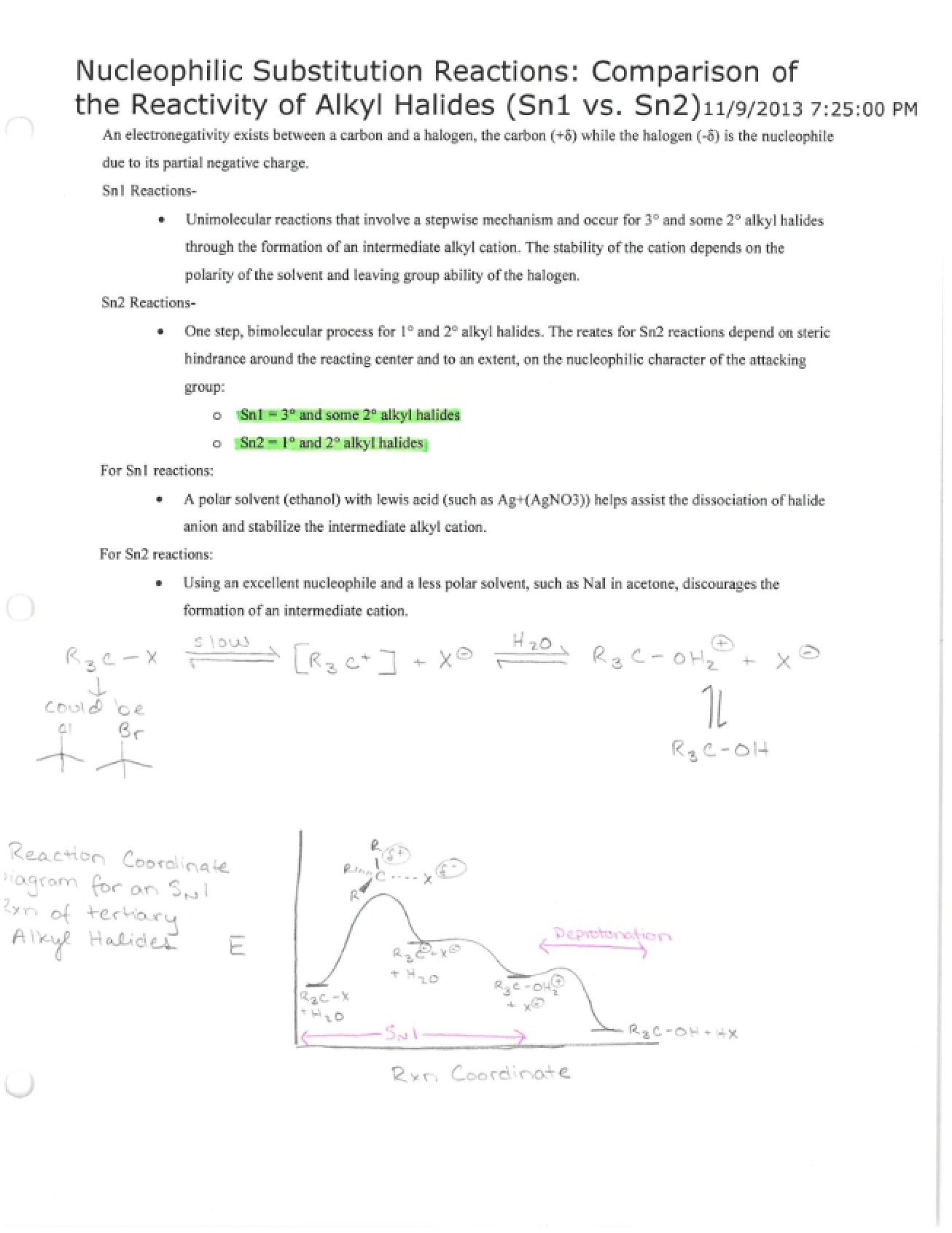 Organic Chemistry Lab Notes, Set 1