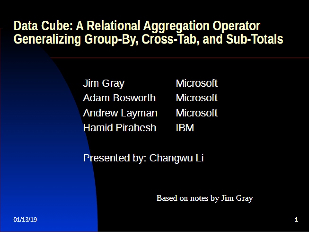 Data Cube A Relational Aggregation Operator