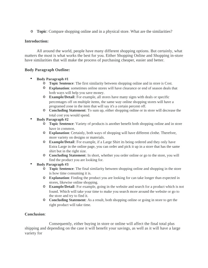 Writing VI (9-14) - Contrast Comparison