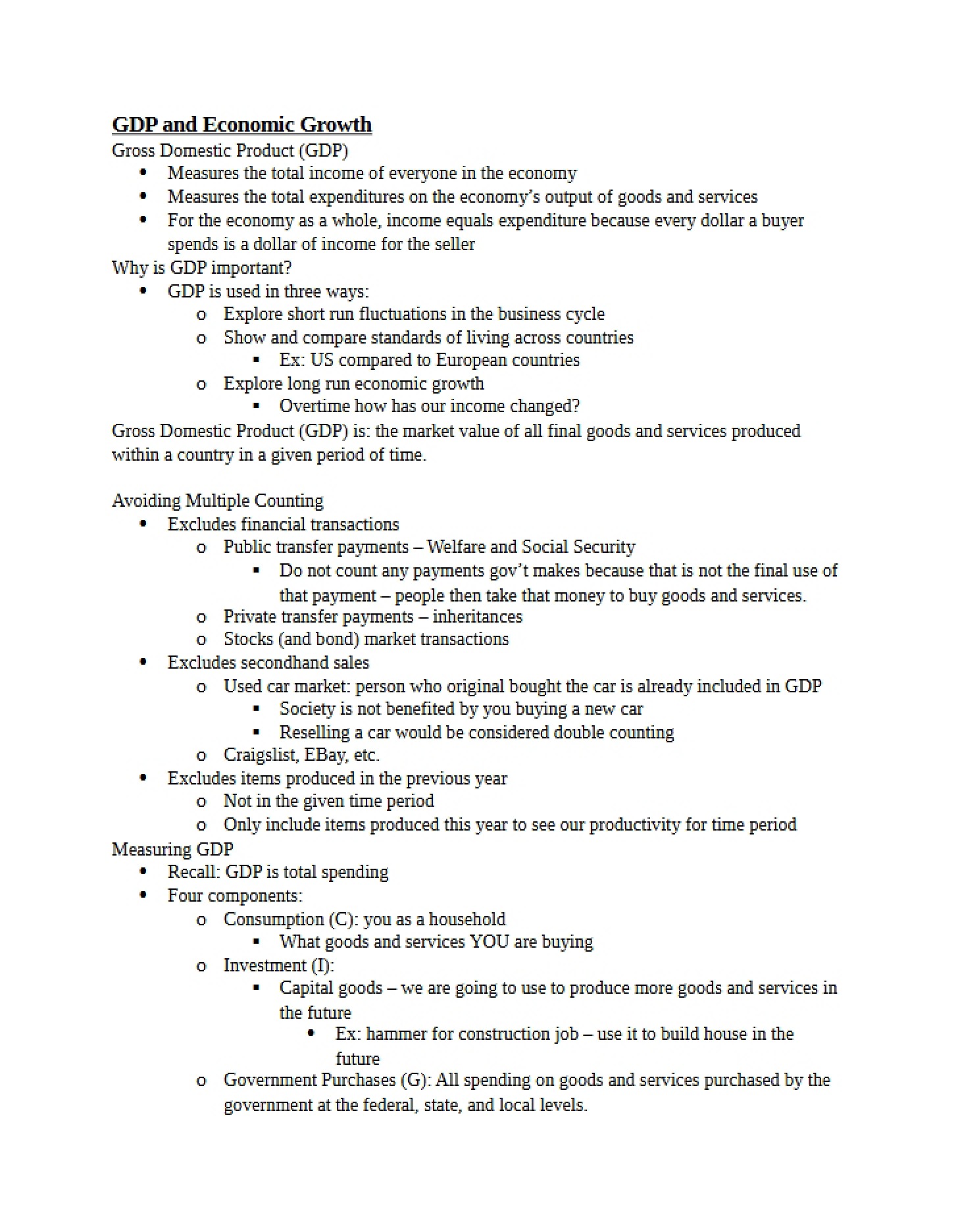 Notes for Test Three
