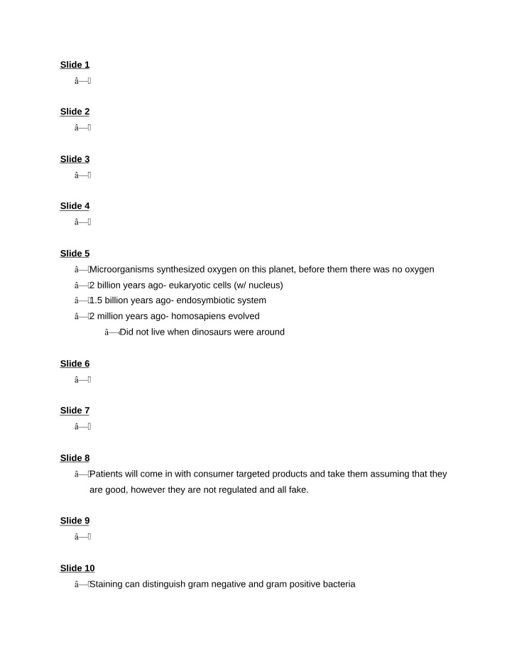 Microorganisms, Synthesized Oxygen, and Endosymbiotic Evolution Notes