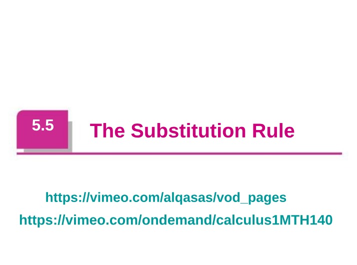 Rule for Substitution