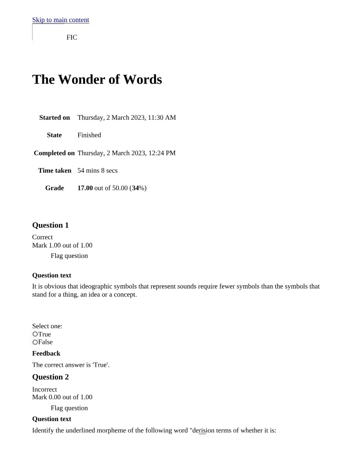 Ideographic Symbols and the Wonder of Words