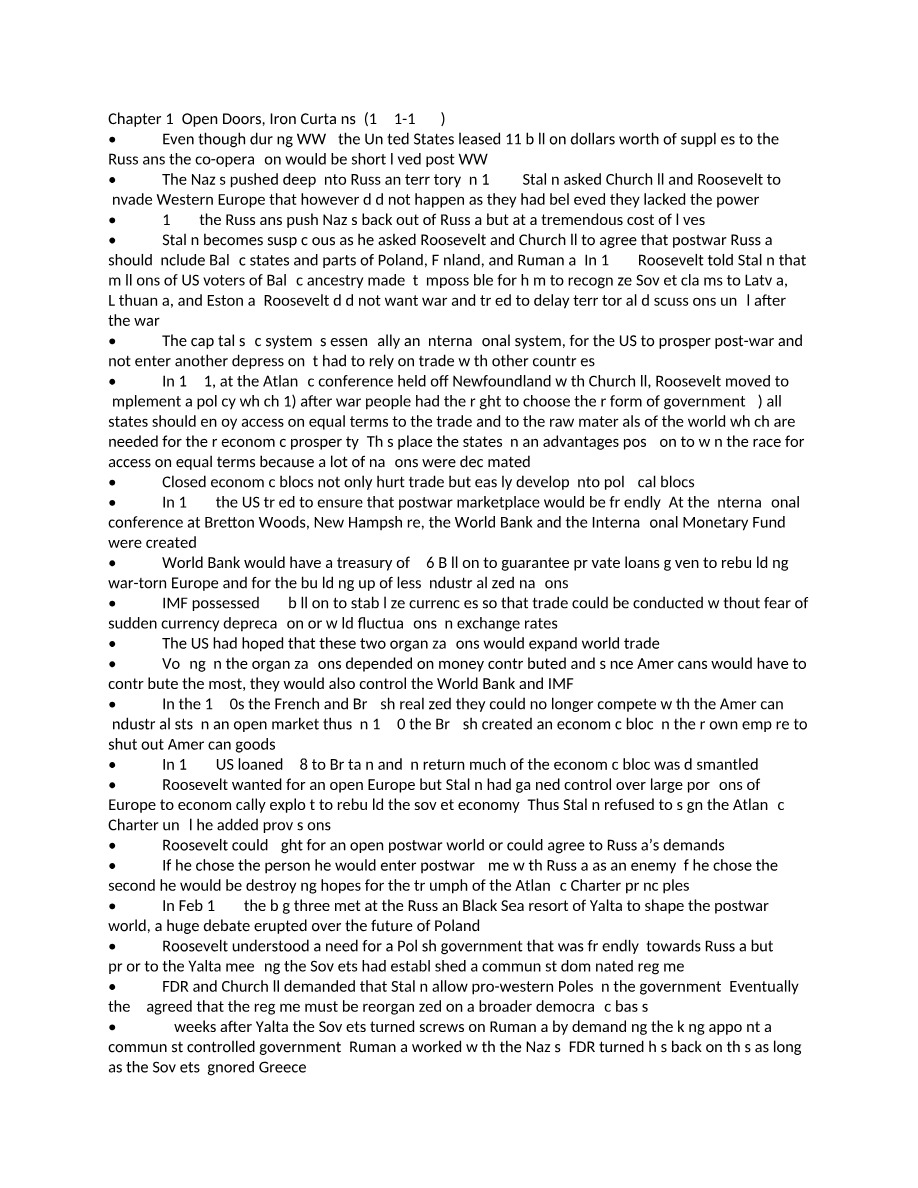 History of International Relations and US Foreign Policy