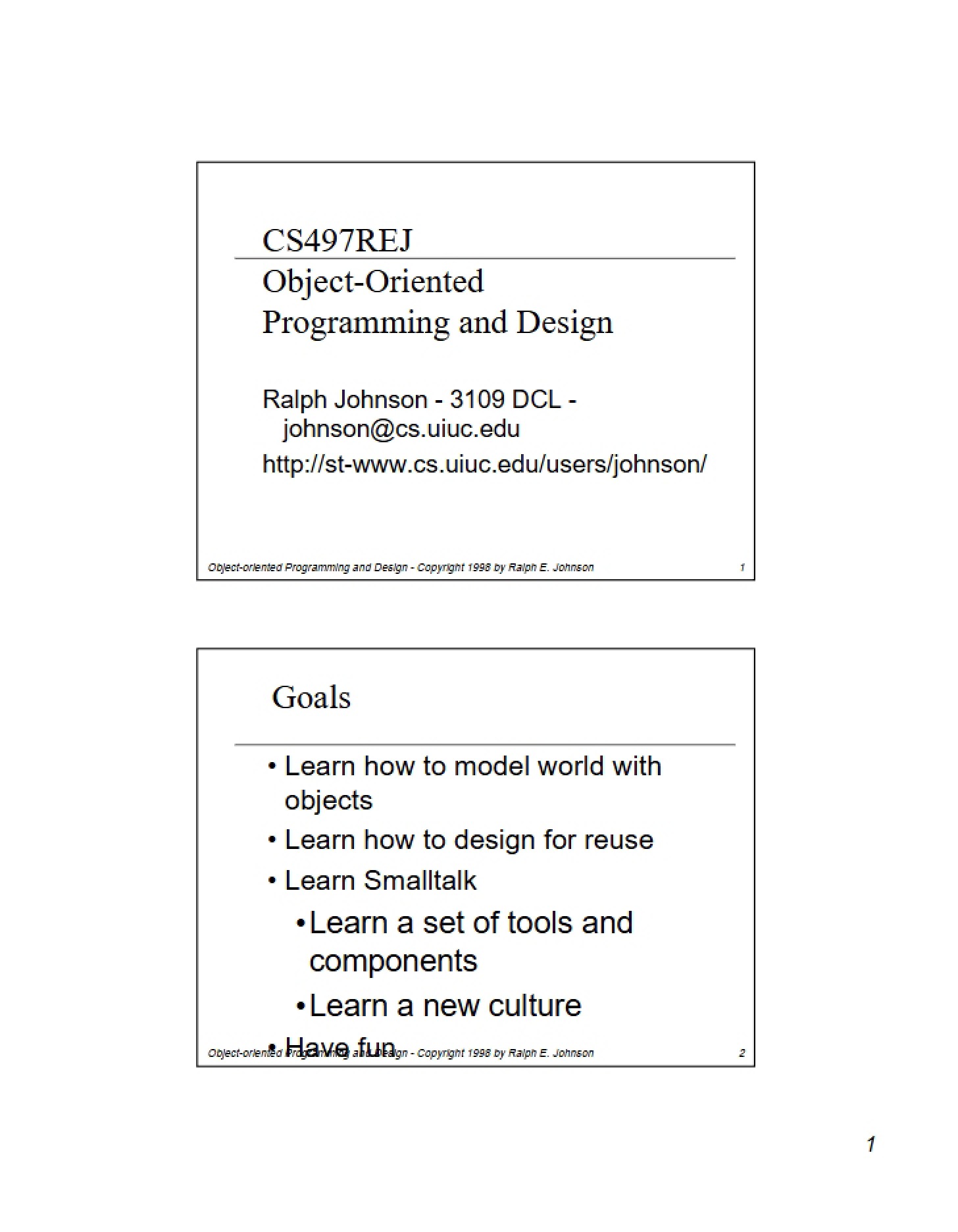 Design and Programming OO
