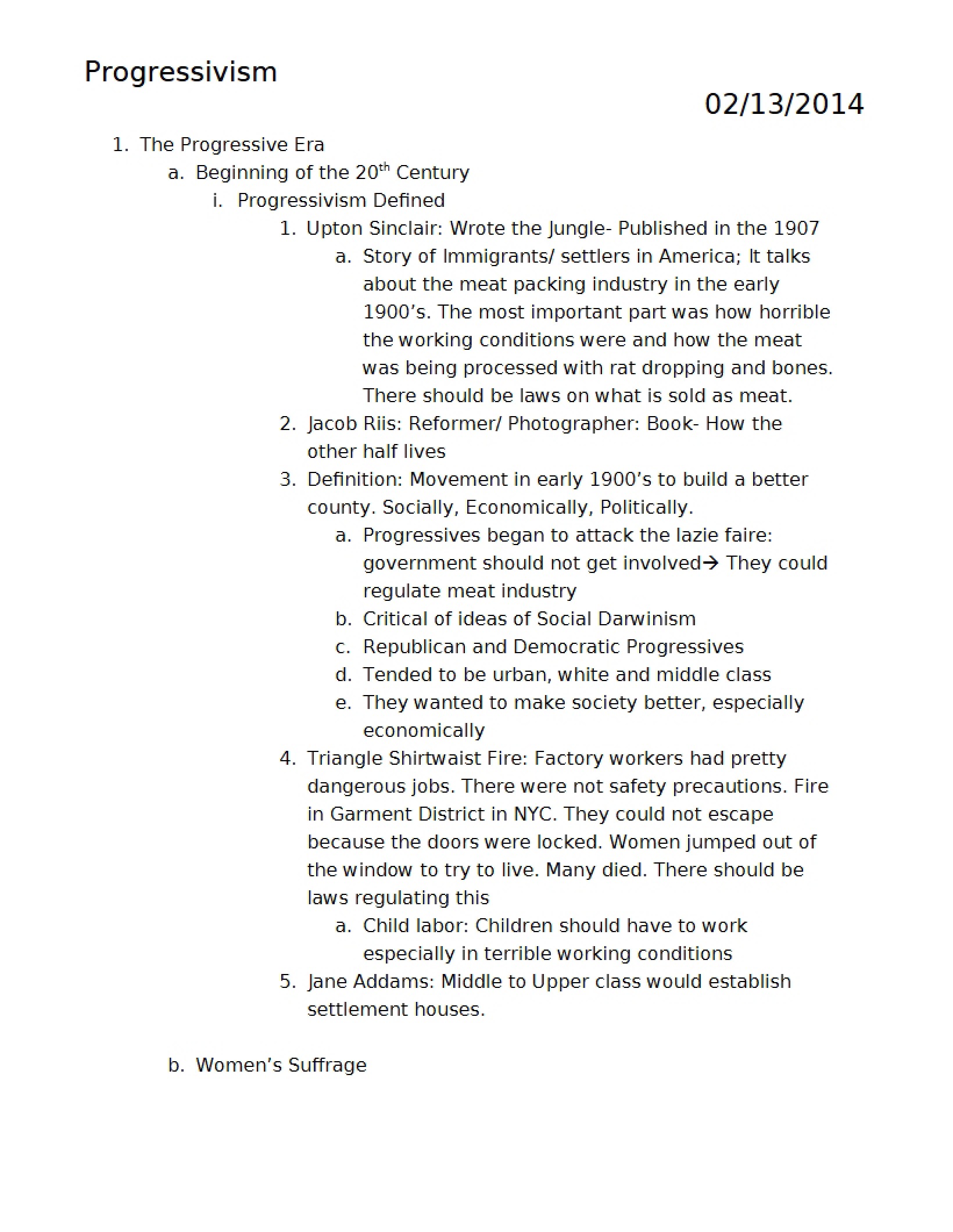 Progressivism Concepts