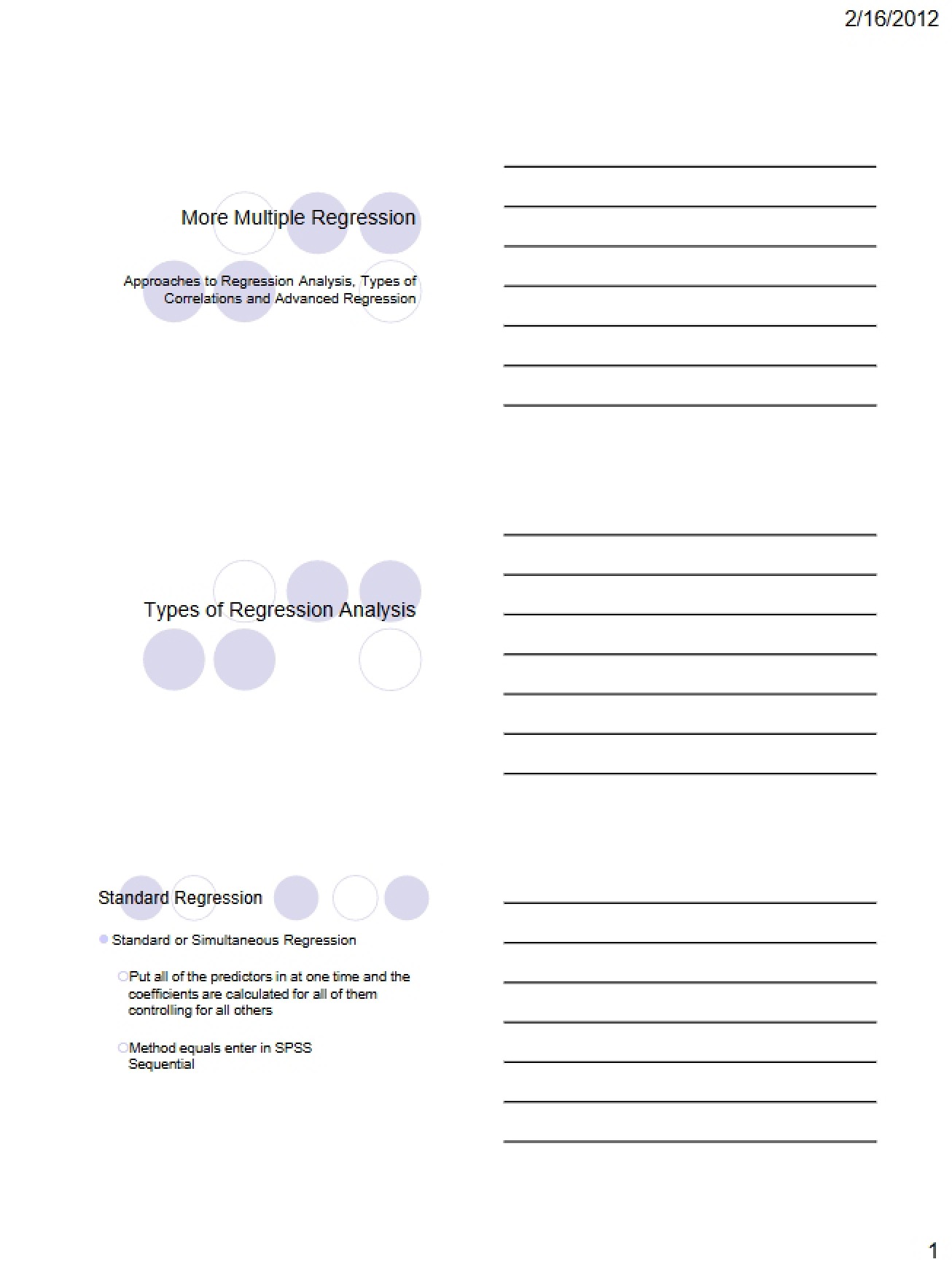 Additional Multiple Regression Topics