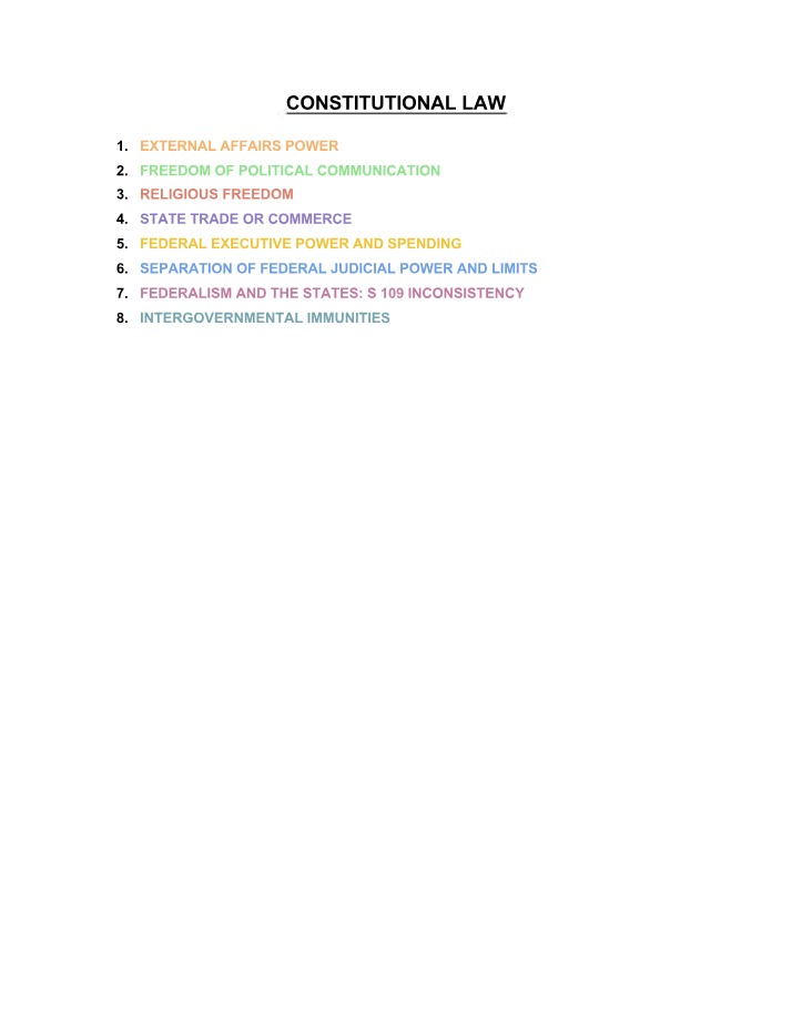 Notes on Constitutional Law