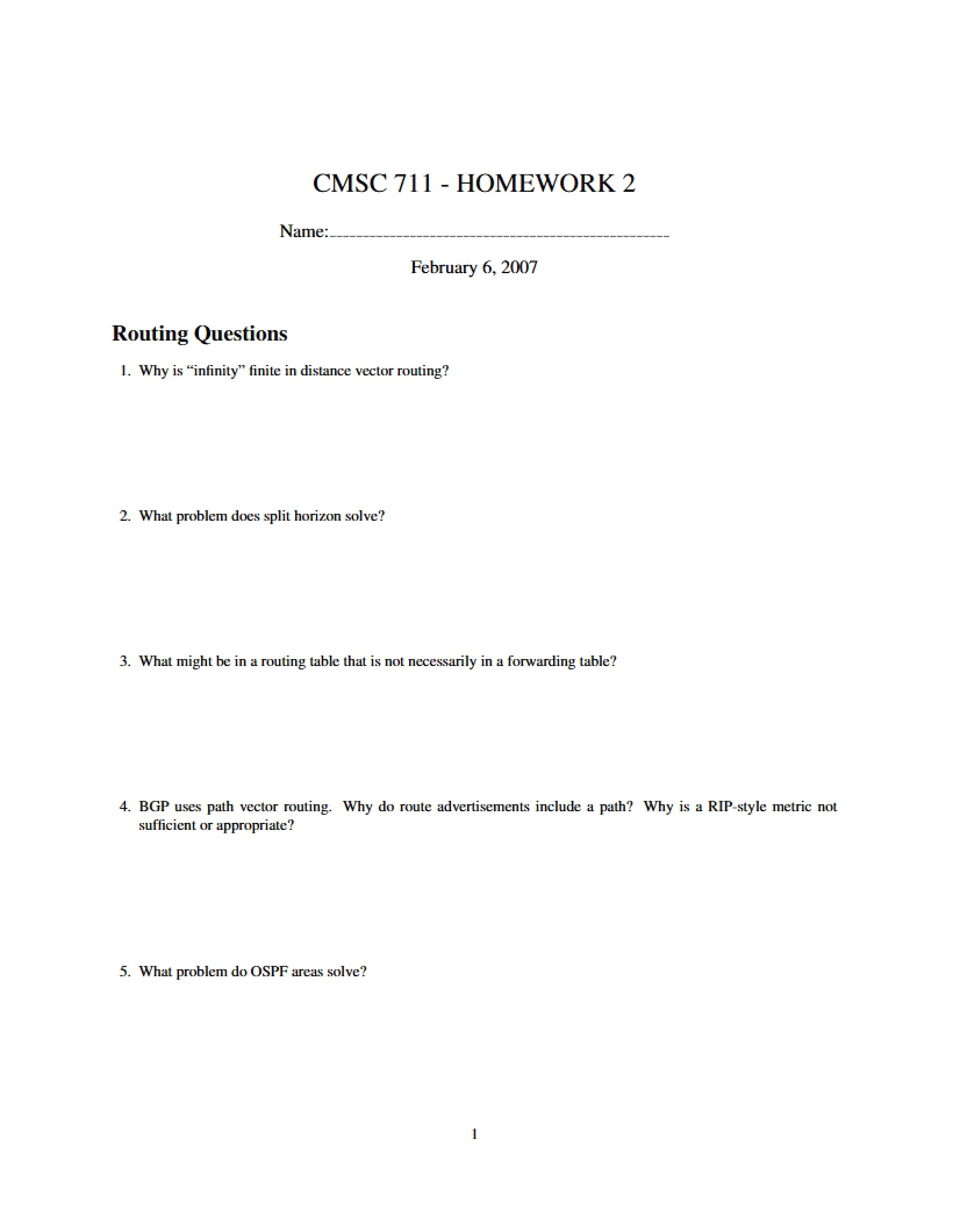 Second Homework