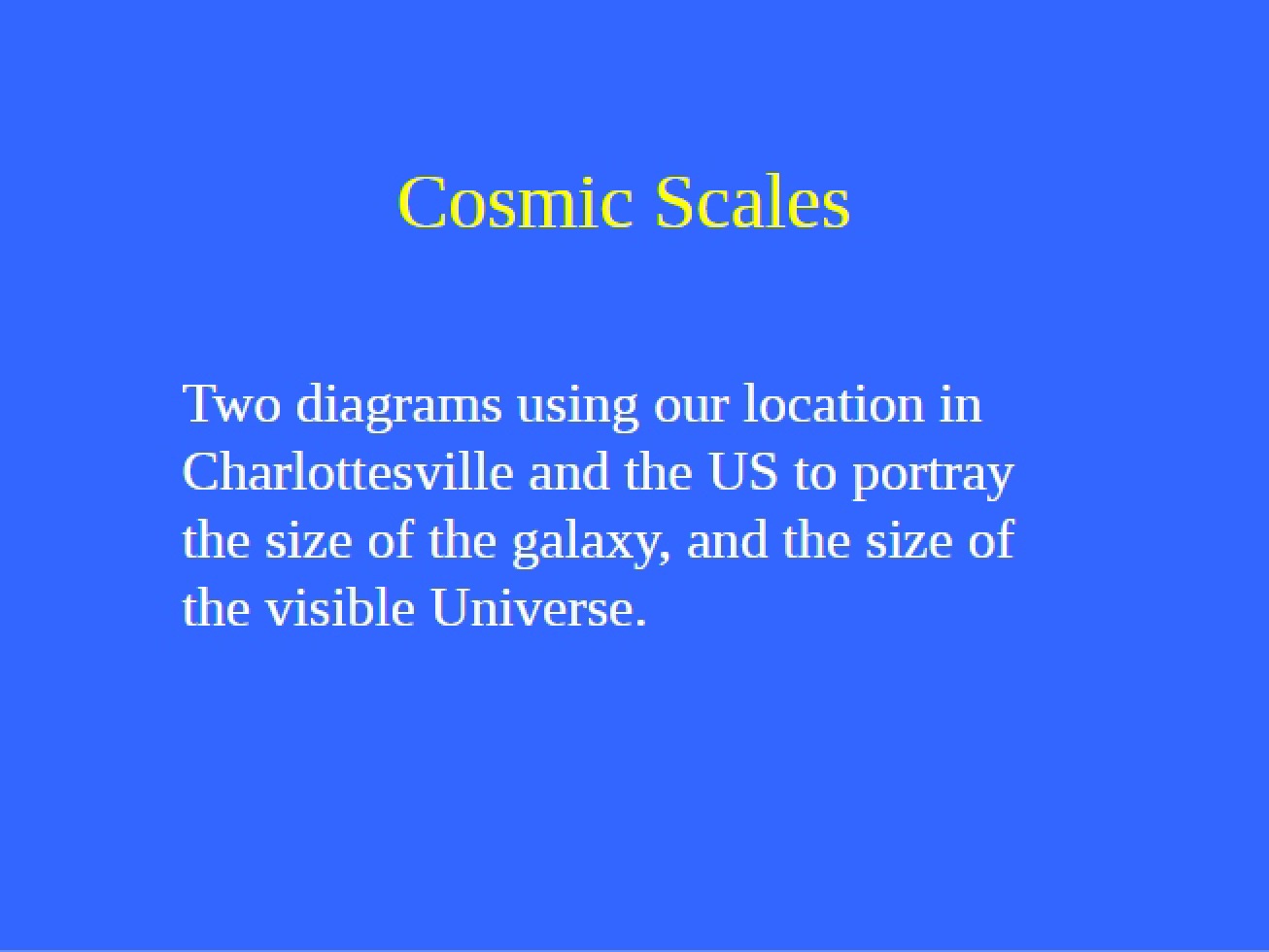 Scales of the Cosmos