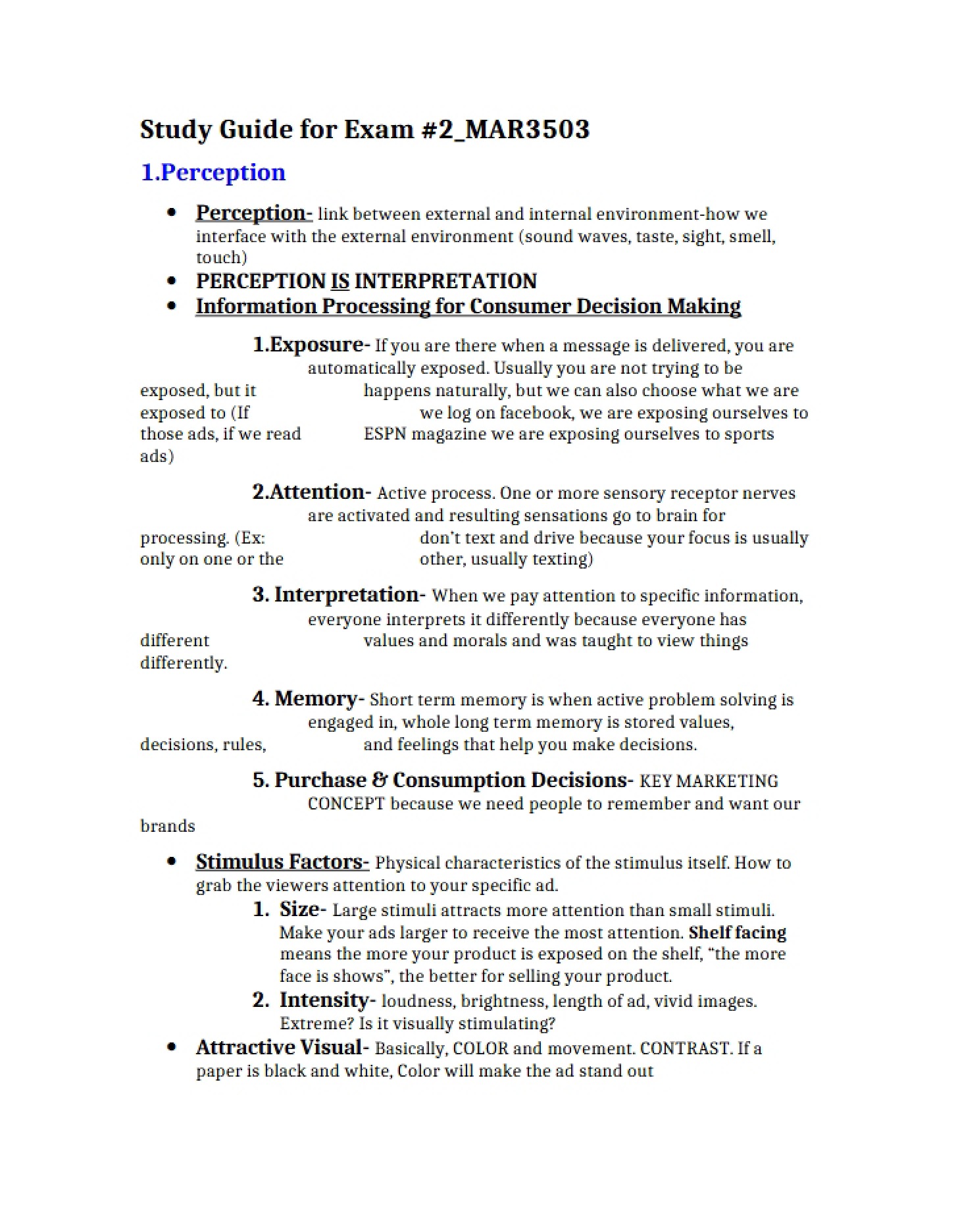 Consumer Perception