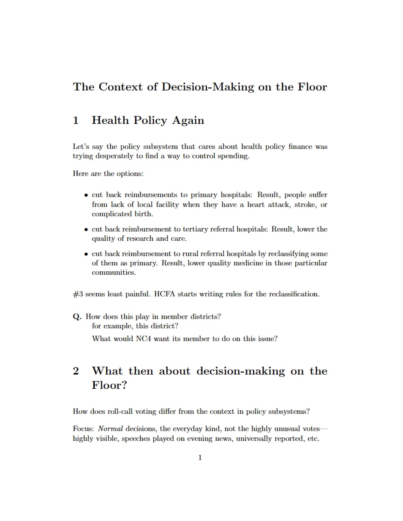 Political Context (Lecture 18)