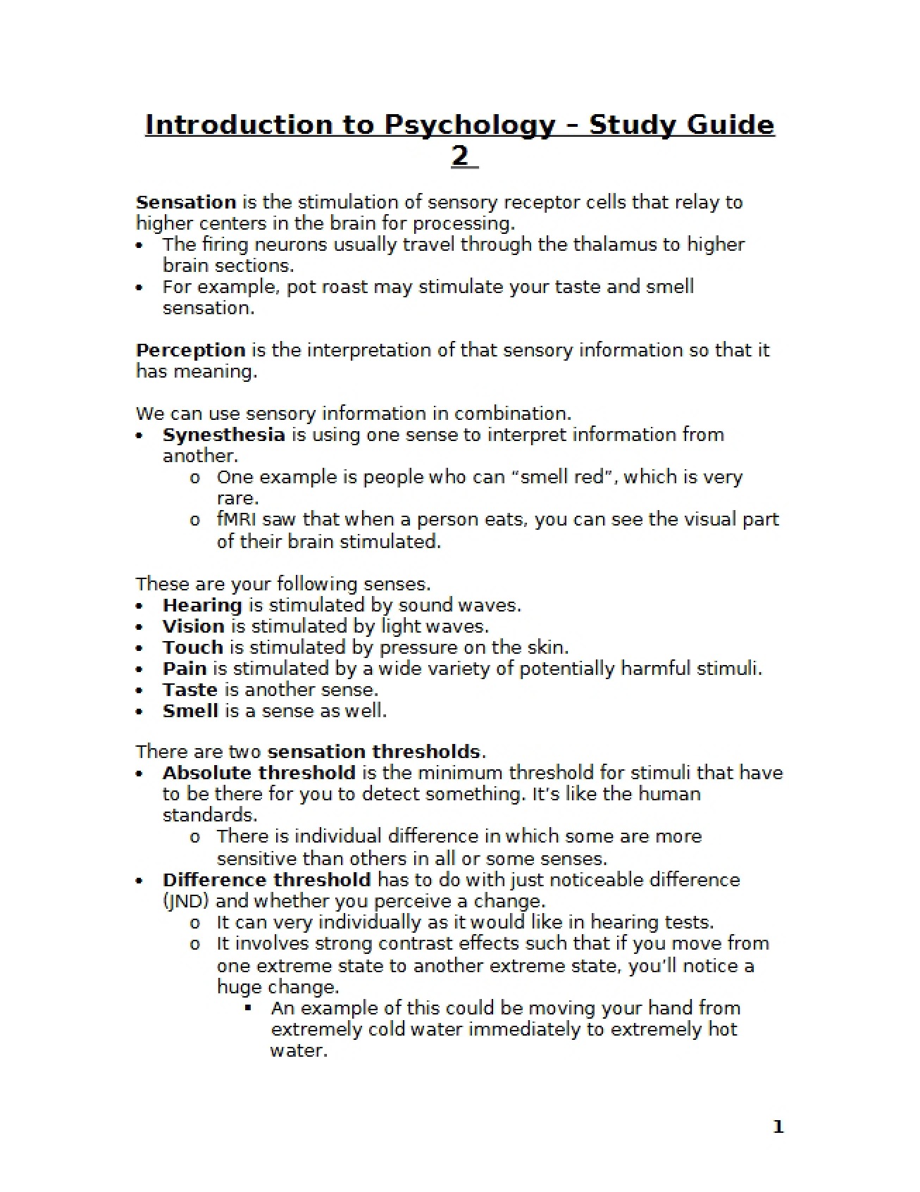 Psychology Comprehensive Study Guide