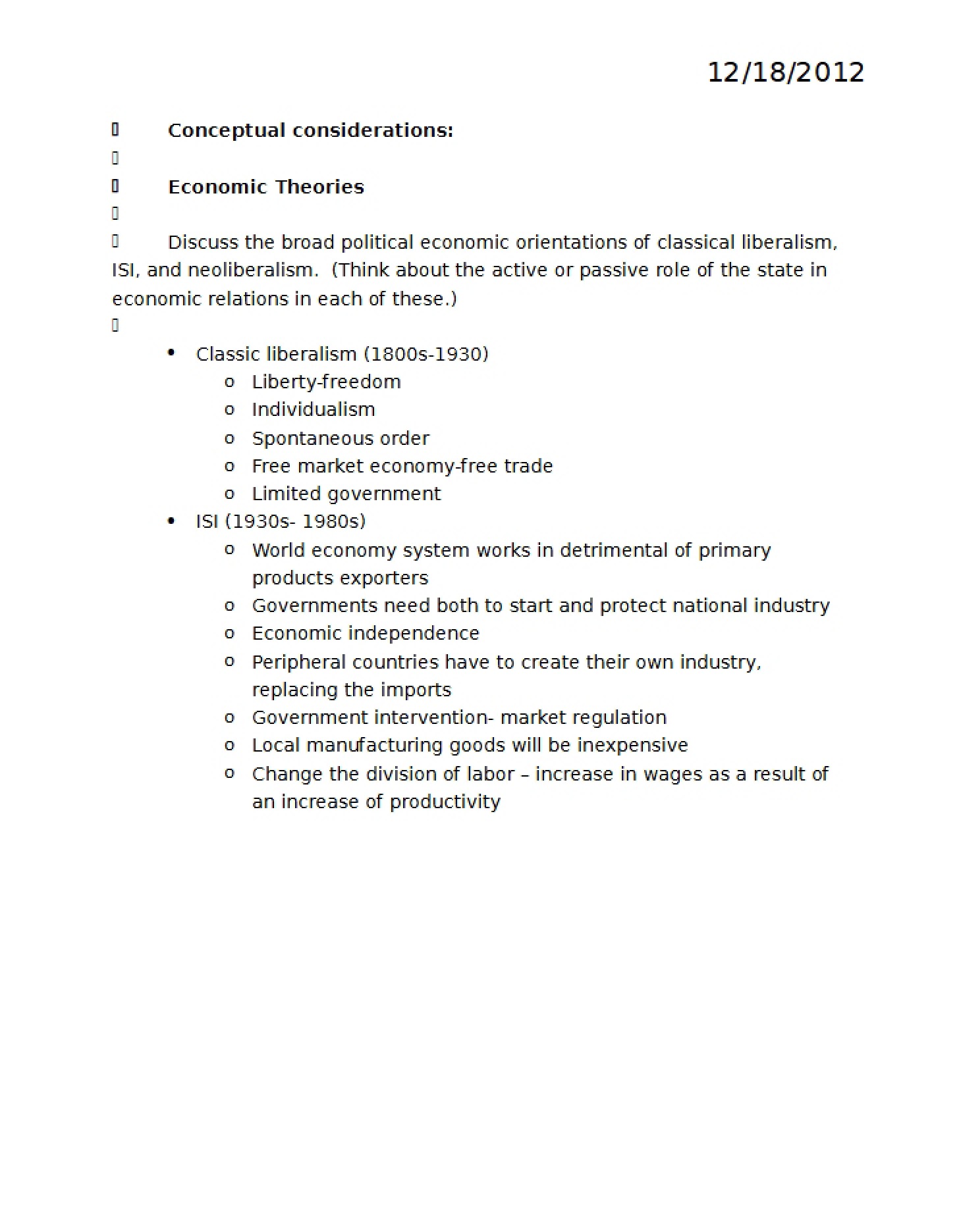 Study Guide for Finals