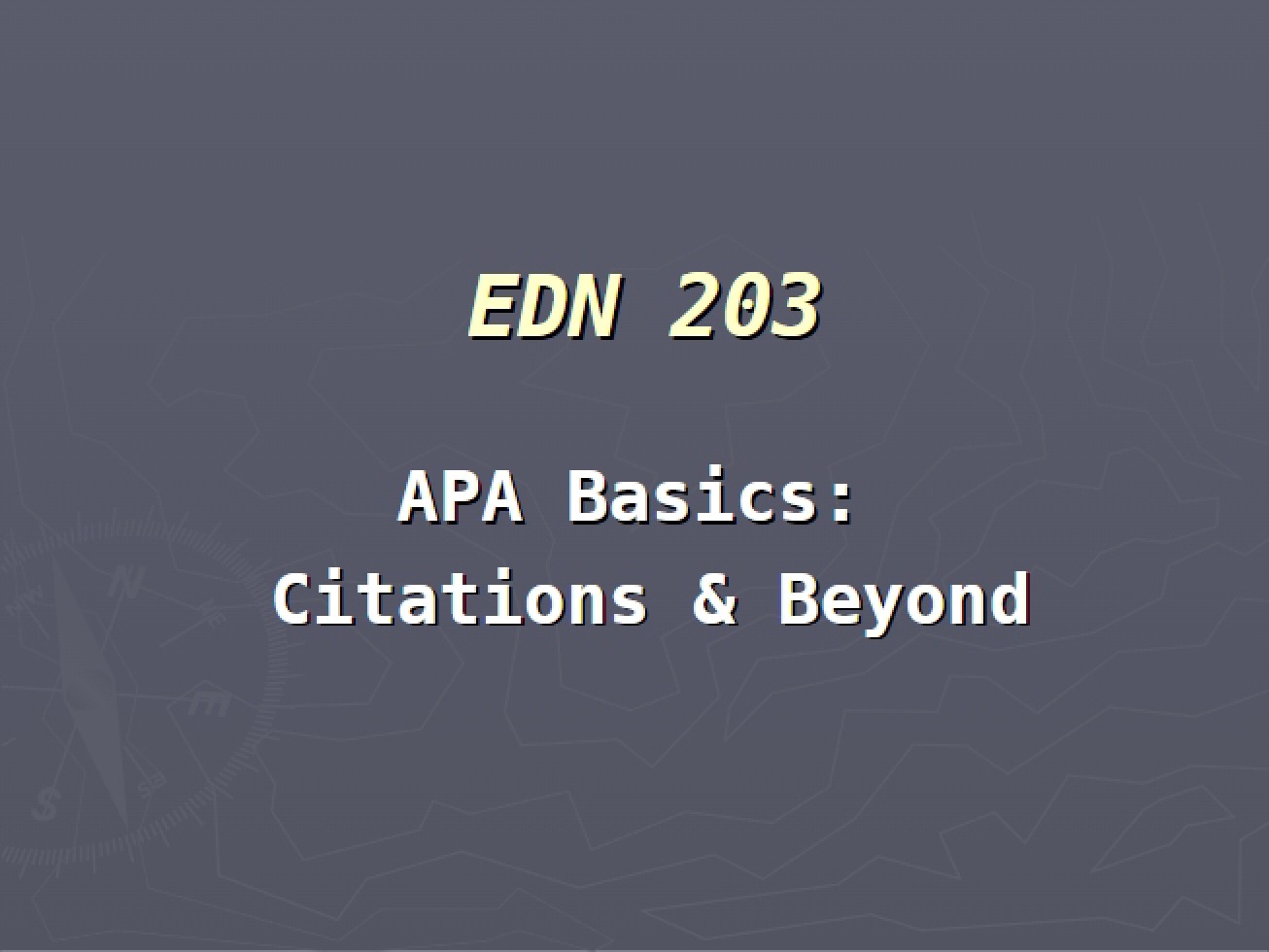 Citations and Beyond APA Basics