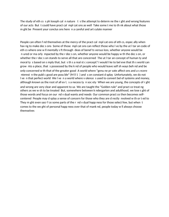 Practical Implications of Ethics - Exploring the Balance