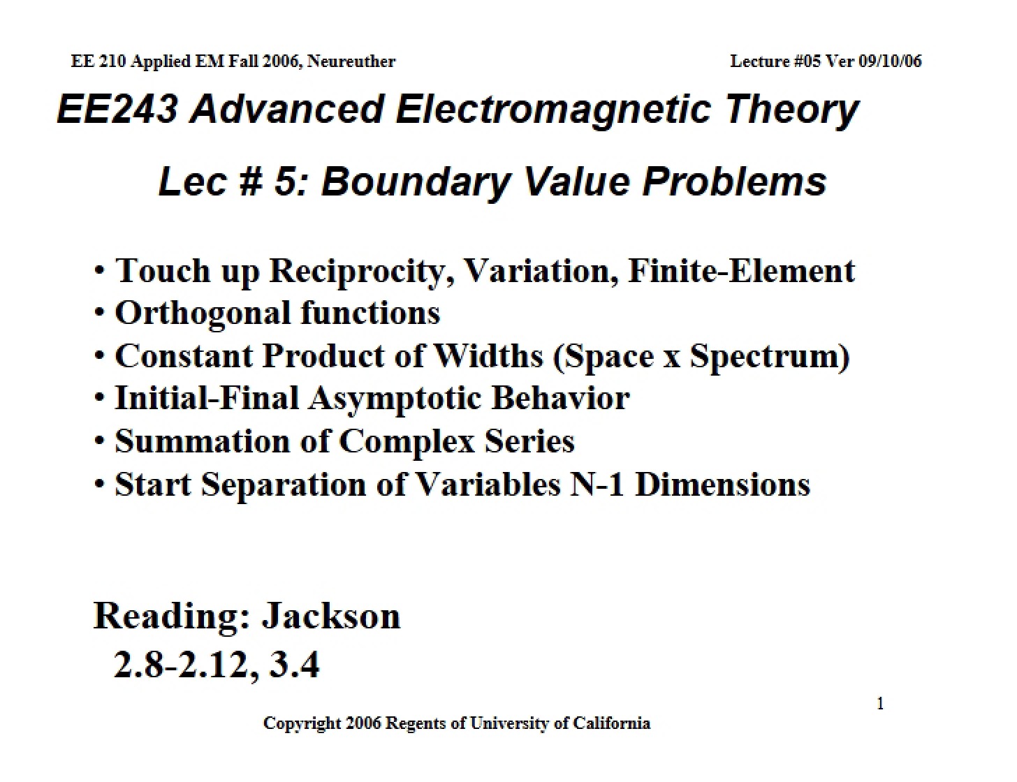 Problems of Boundary Value