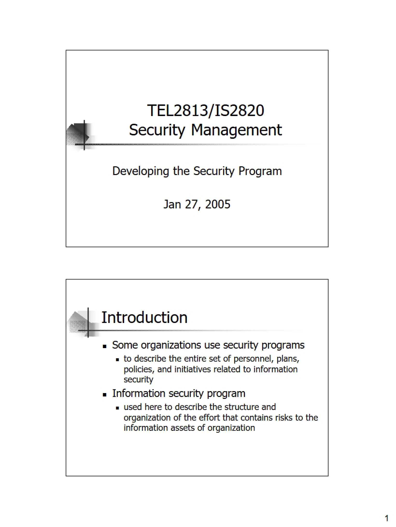 Program Development for Security