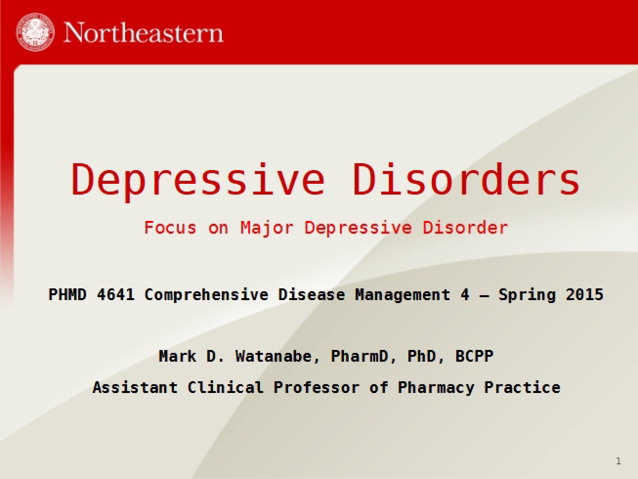 Disorders of Depression