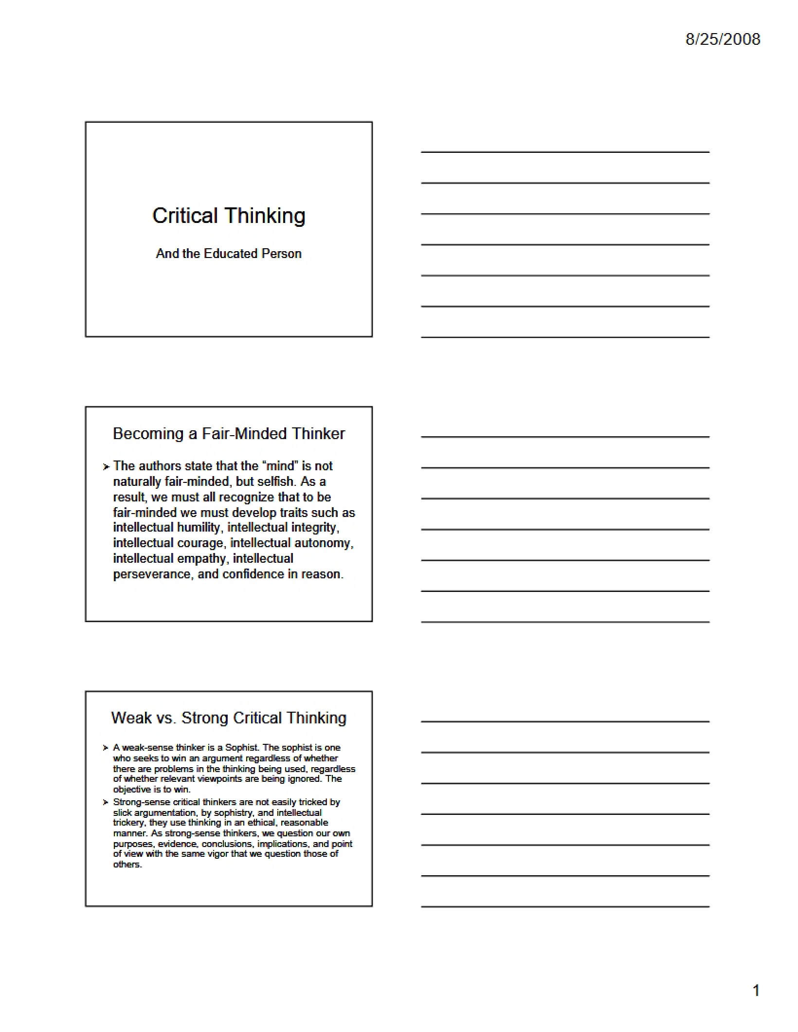 Thinking Critically