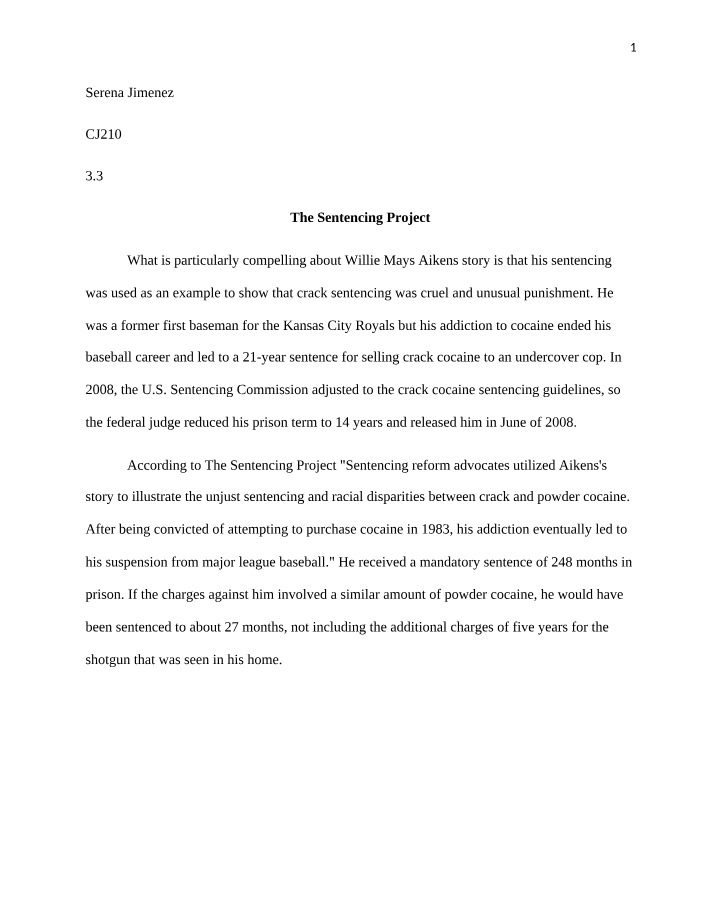 Willie Mays Aikens - The Sentencing Project