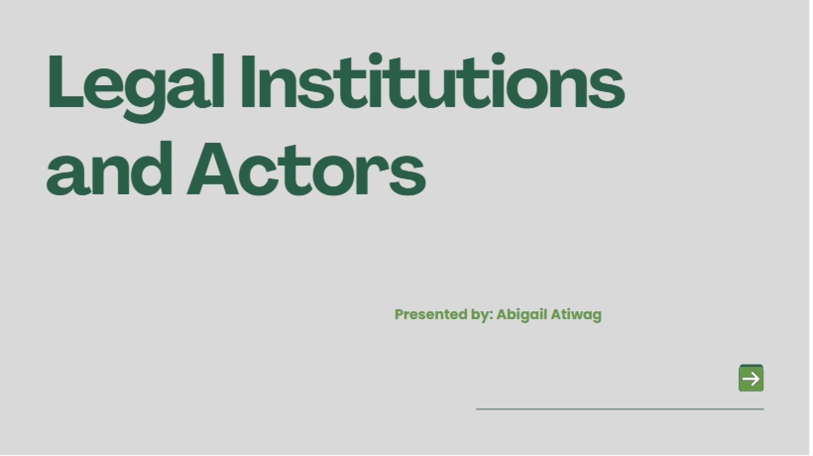 Institutions of Law