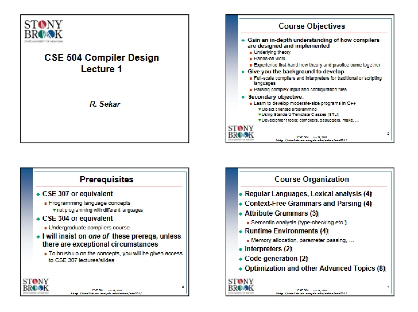Lecture One Compiler Design
