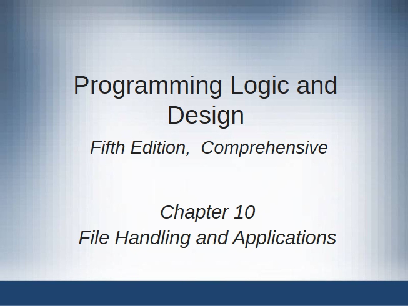 Session Notes ITP 100