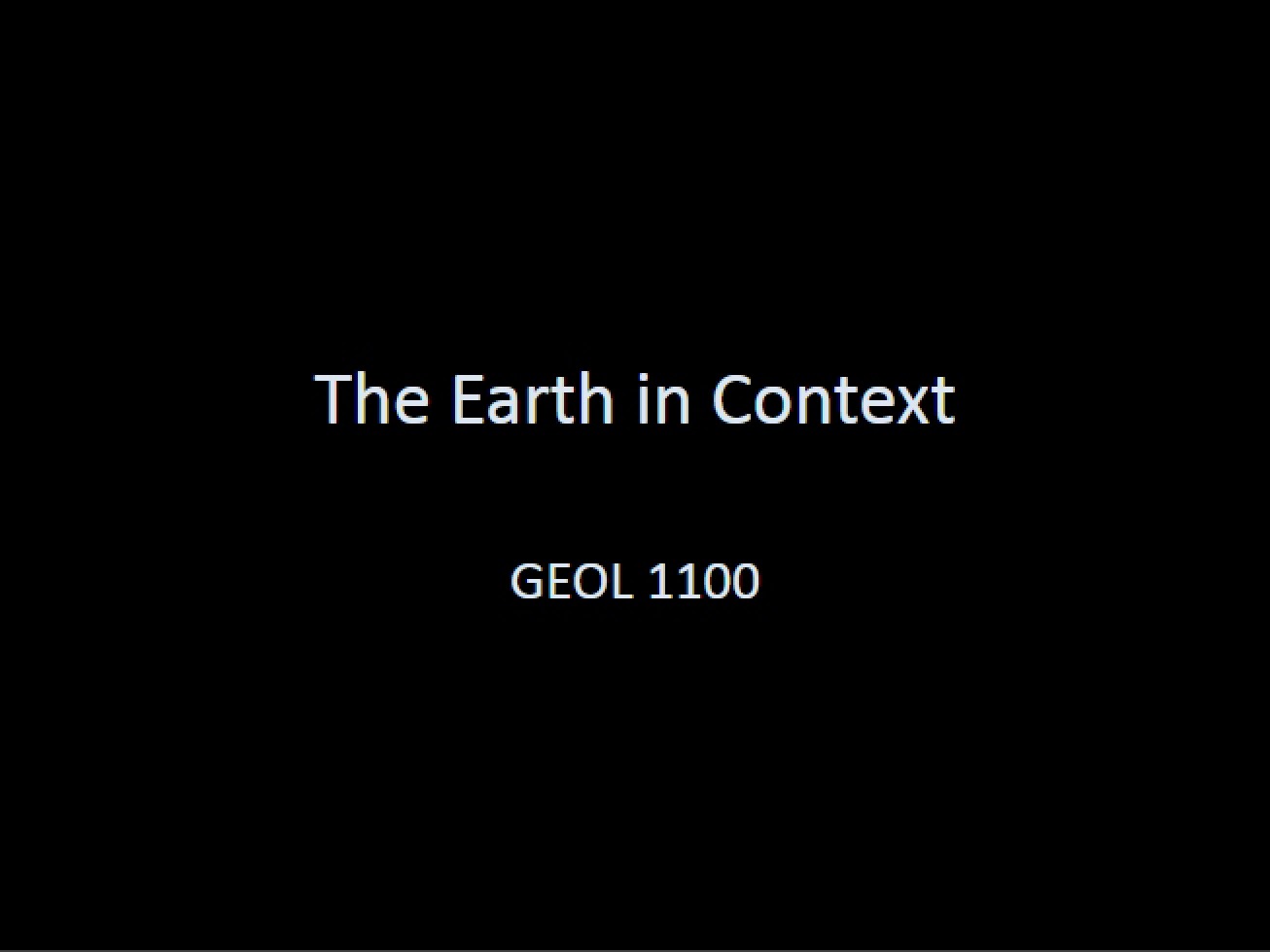 Notes for Chapter 1 Geology