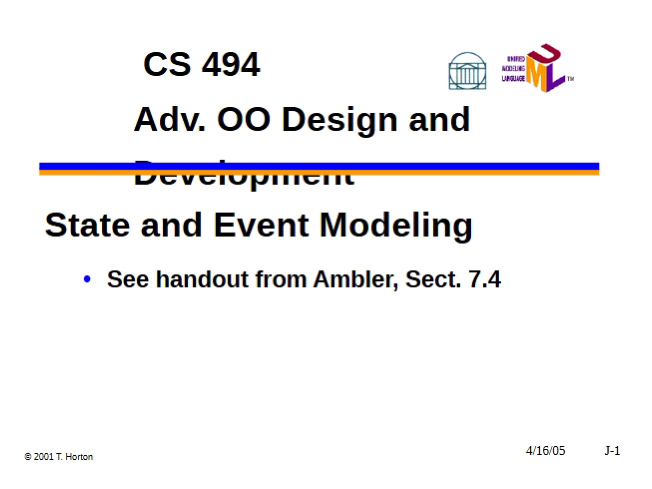 Modeling Events and State