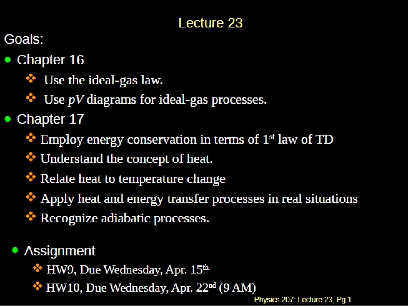 Lecture Handouts