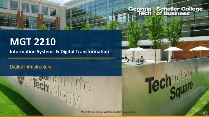 Digital Infrastructure for MGT 2210