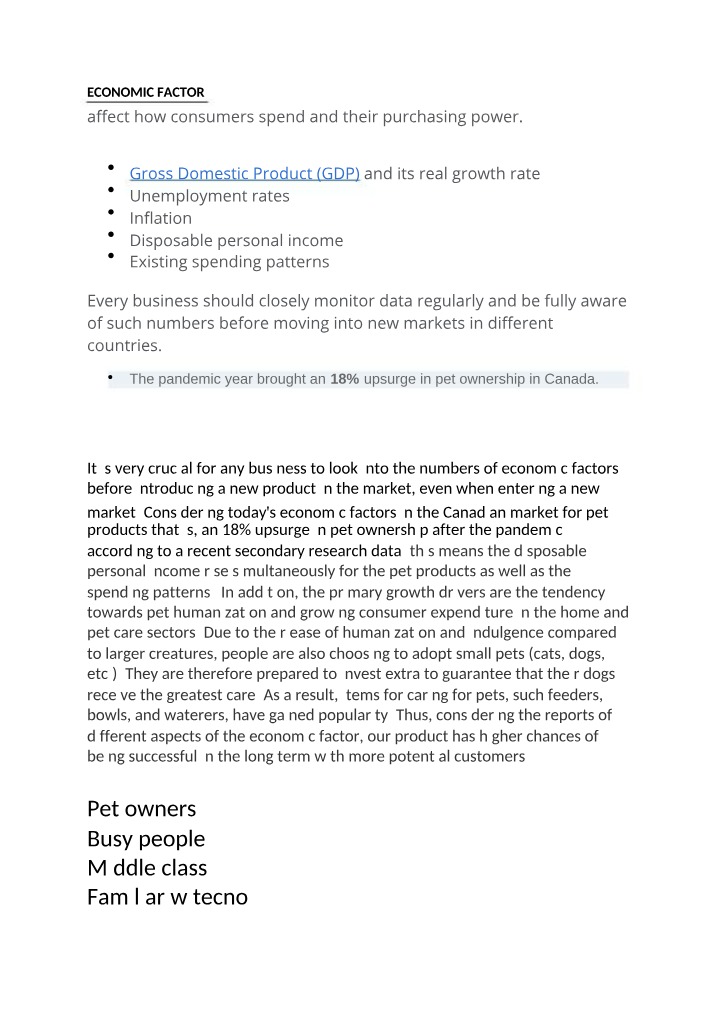 COMM220 - Economic Factor
