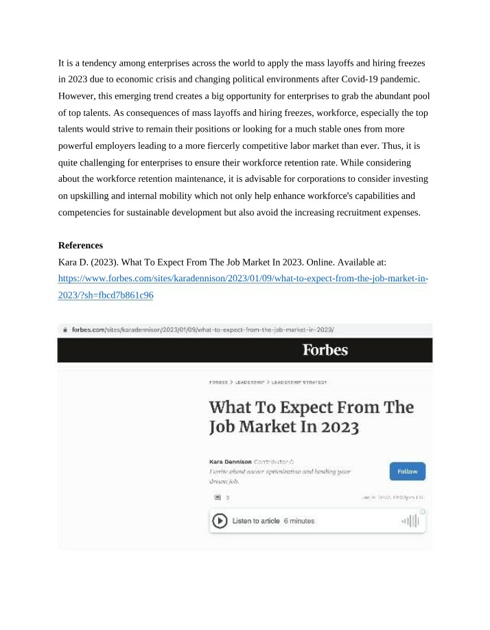 Job Market Expectations for 2023