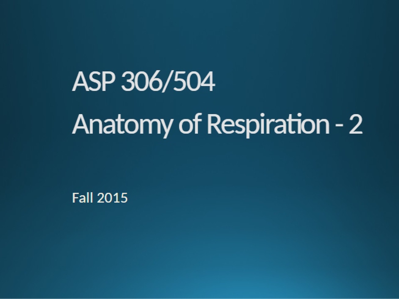 Anatomy of Respiration - nan