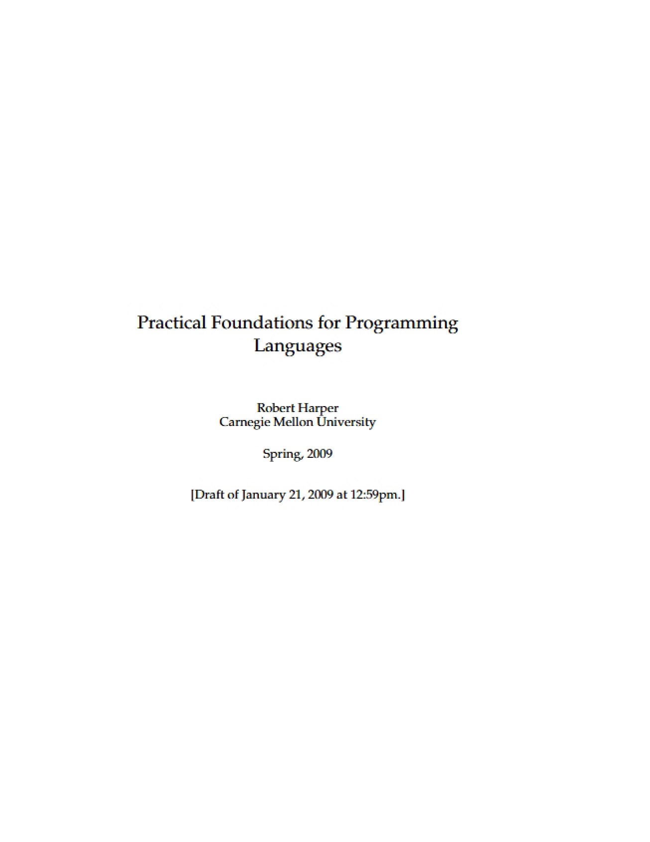 Programming Language Foundations