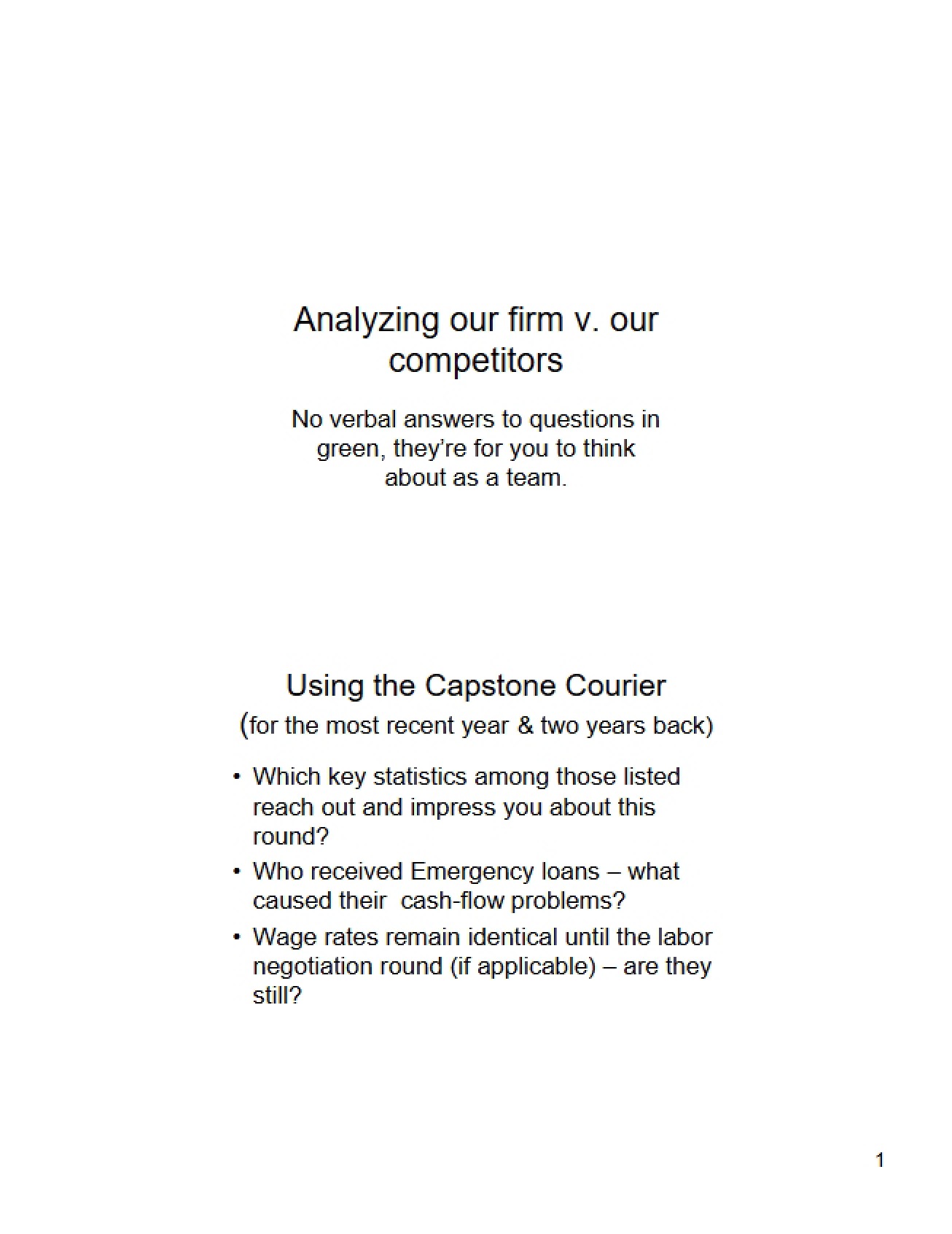 Competitor Analysis vs Our Firm