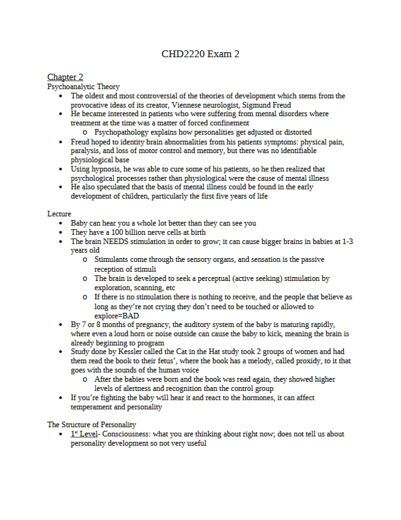 Psychoanalytic Theory Chapter Two