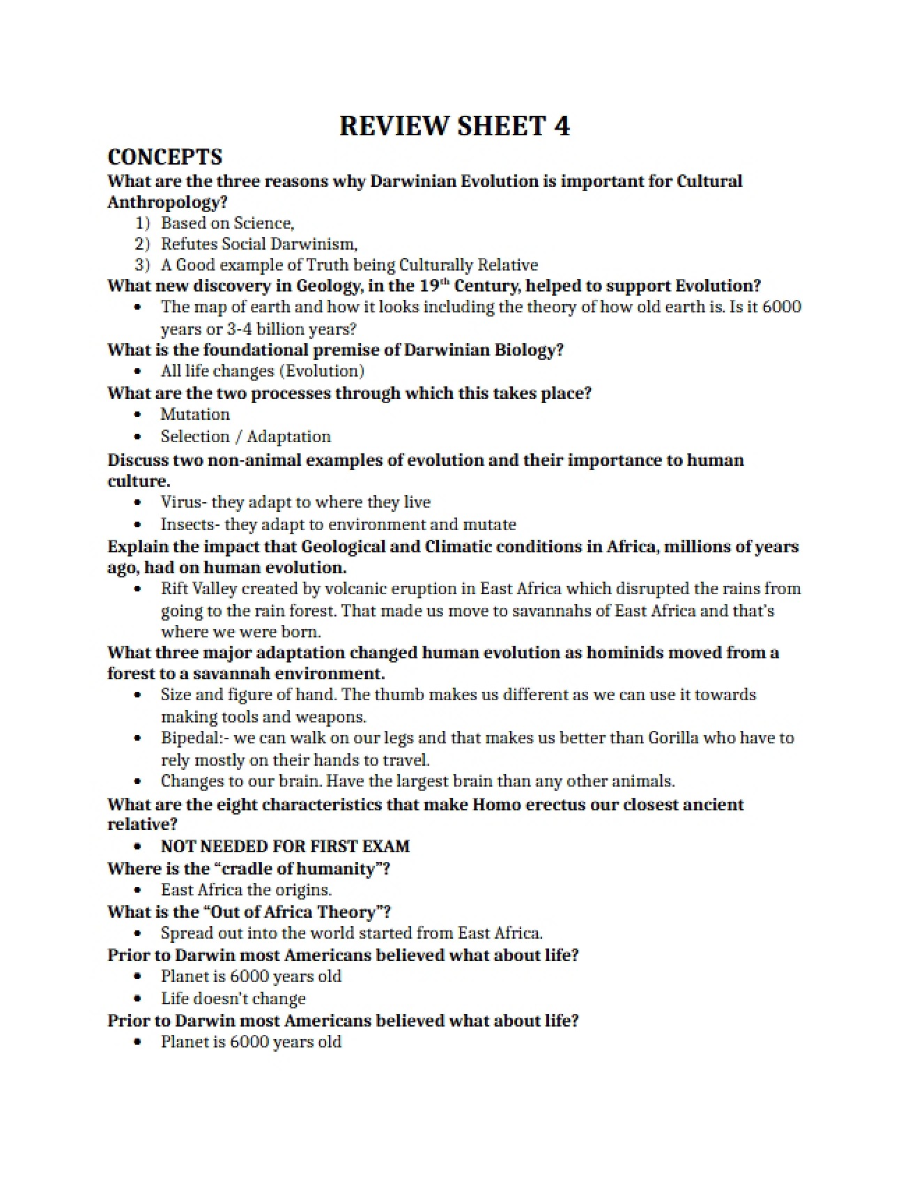 Review Sheet 4