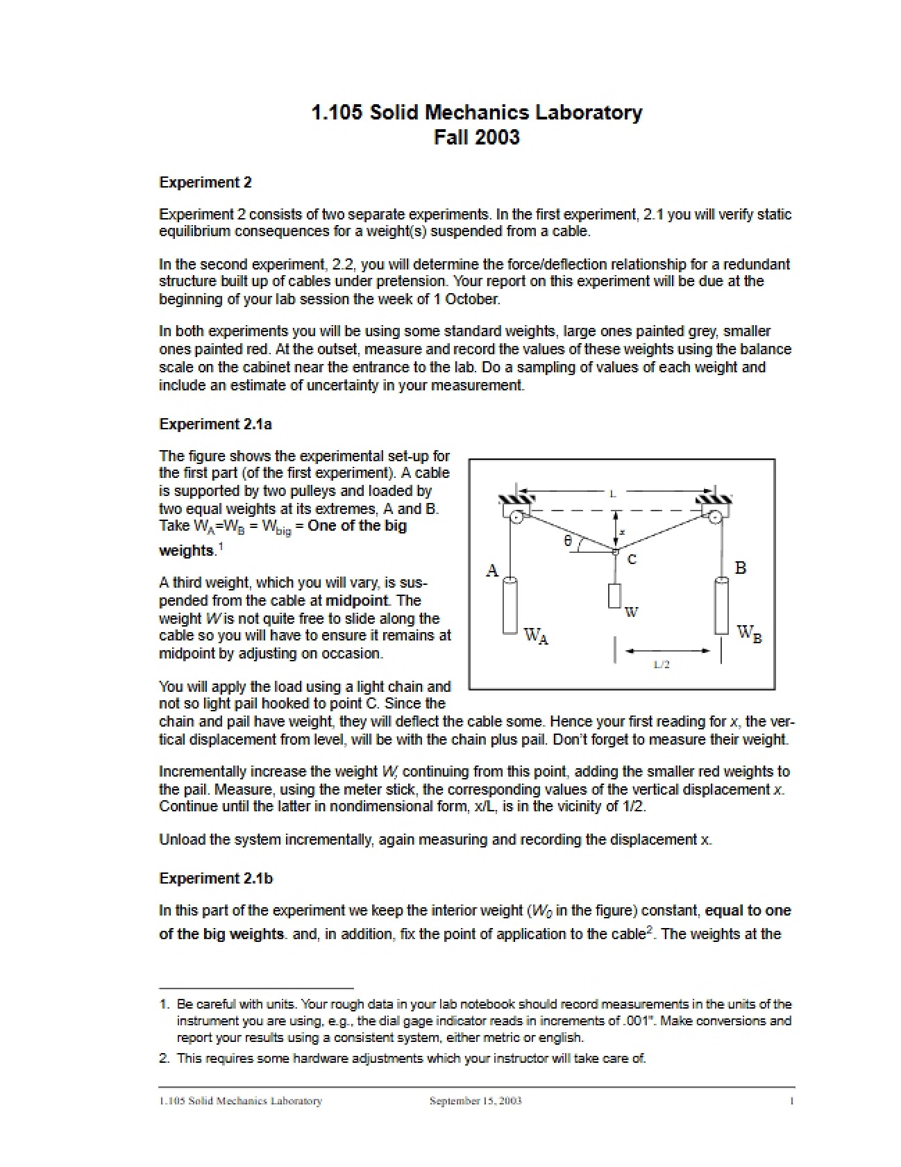 Experiment 2: Solid Mechanics